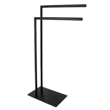 Kingston Brass Freestanding Dual Towel Rack, Matte Black SCC8320
